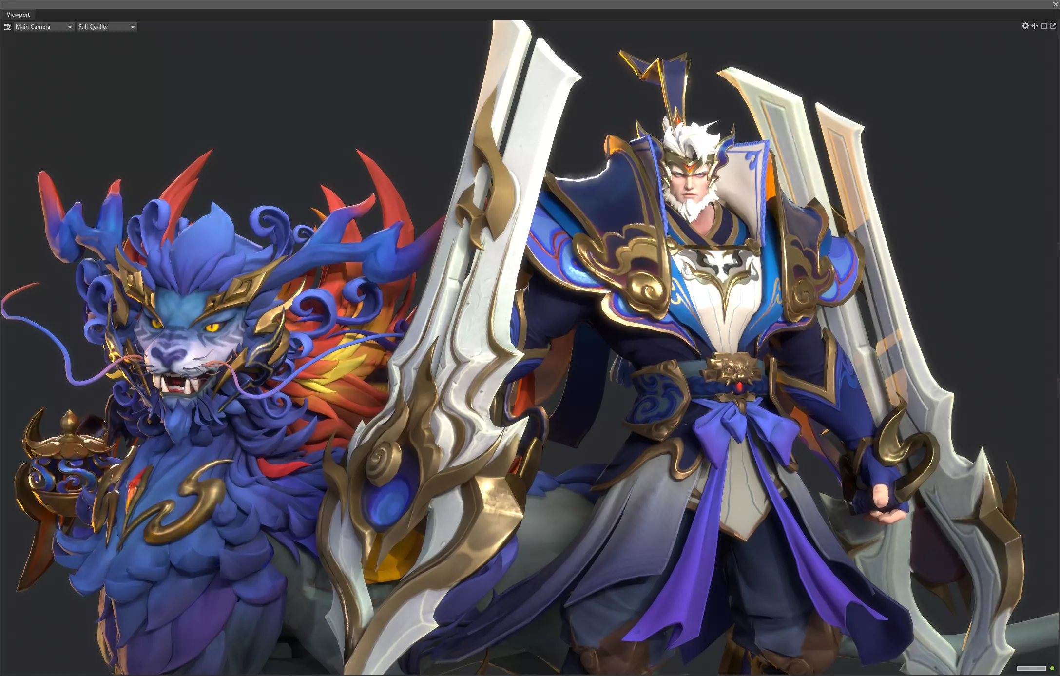 Beast warrior Low-poly 3D model_8