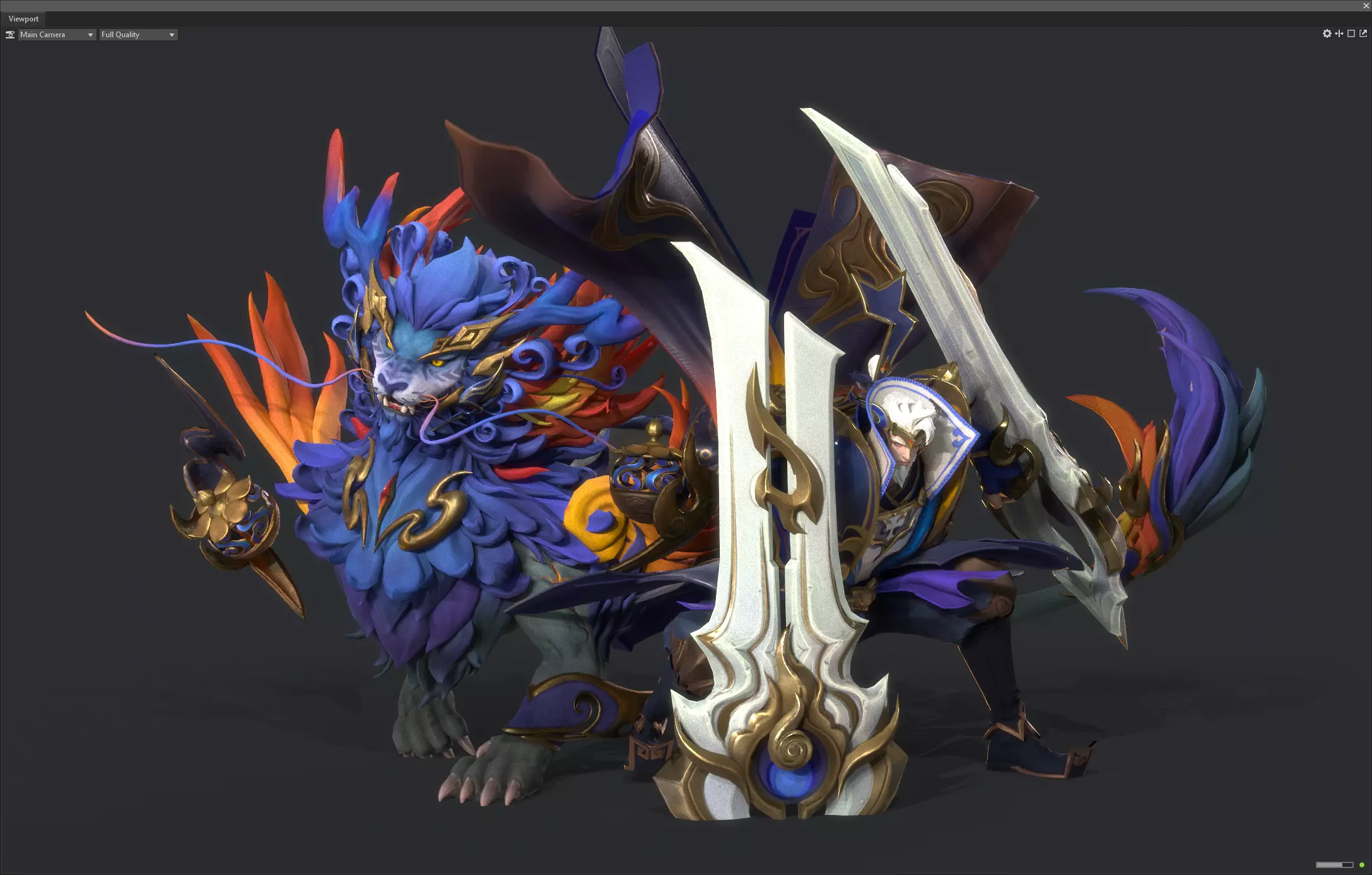 Beast warrior Low-poly 3D model_14