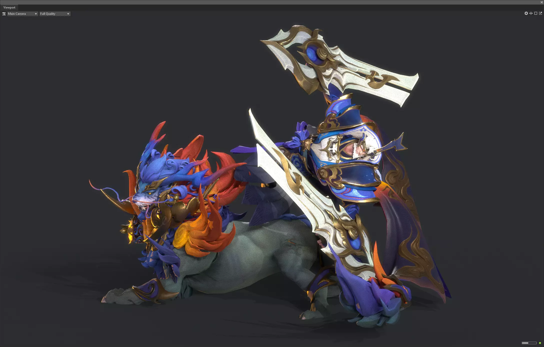 Beast warrior Low-poly 3D model_13