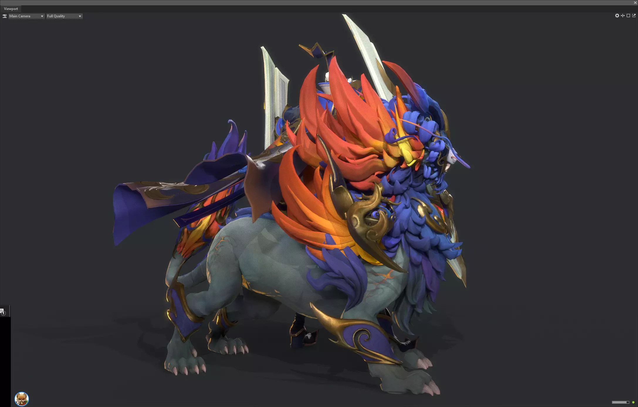 Beast warrior Low-poly 3D model_6