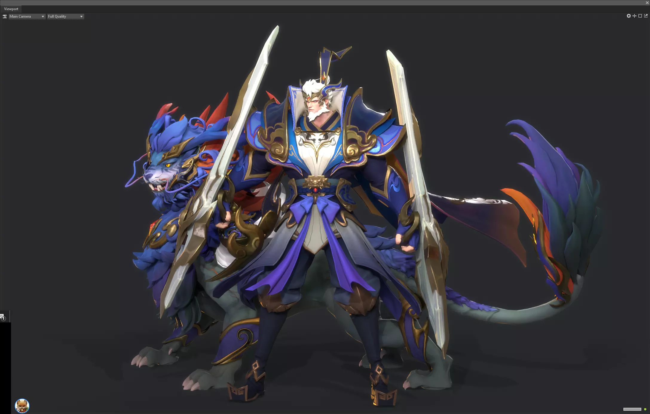 Beast warrior Low-poly 3D model_3