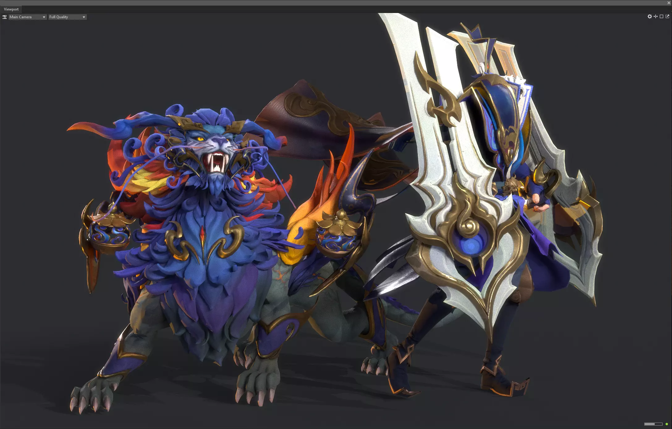 Beast warrior Low-poly 3D model_7