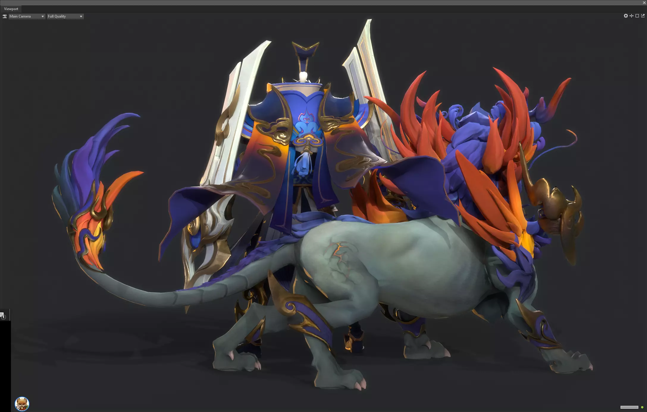 Beast warrior Low-poly 3D model_5