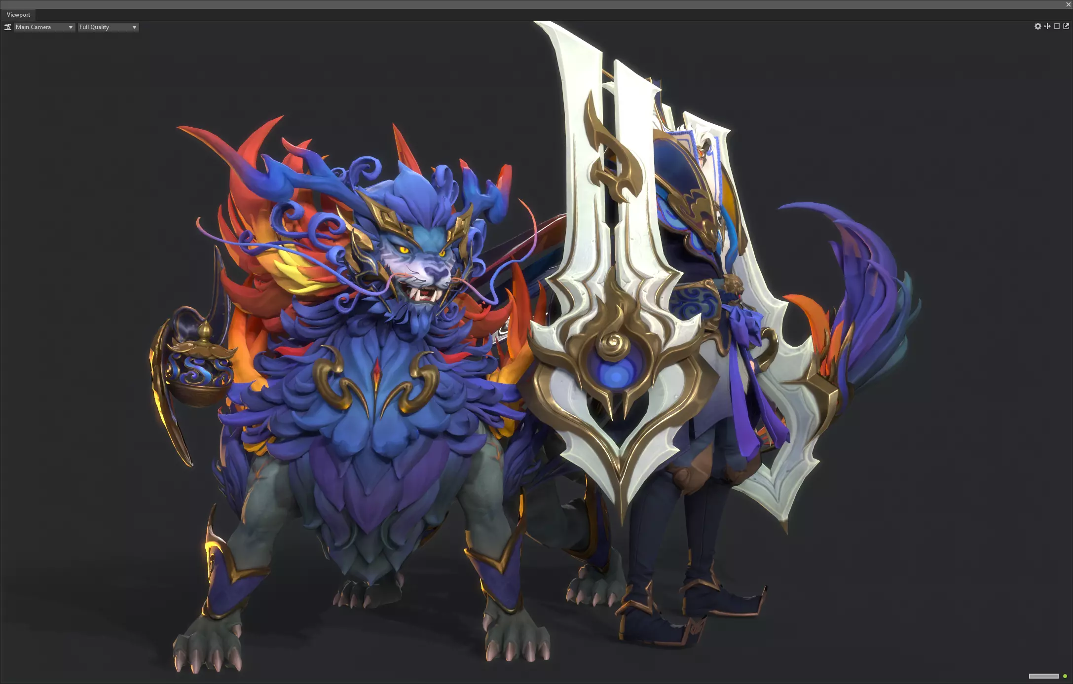 Beast warrior Low-poly 3D model_10