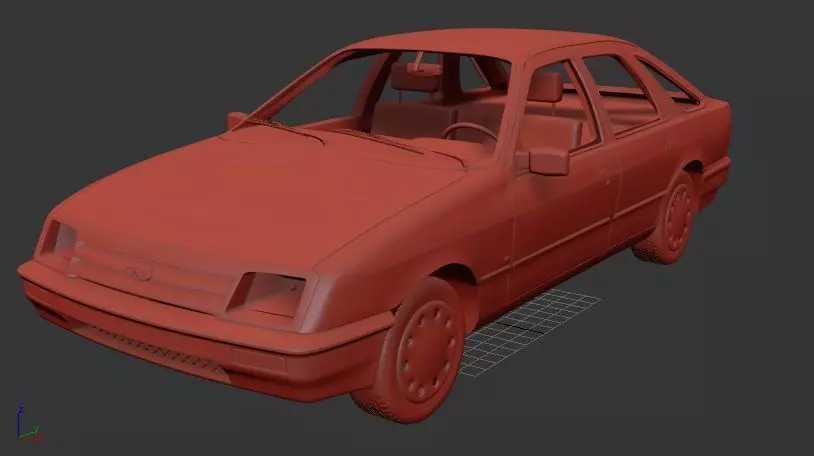 F Sierra hatchback 5door 1984 3D print model_1