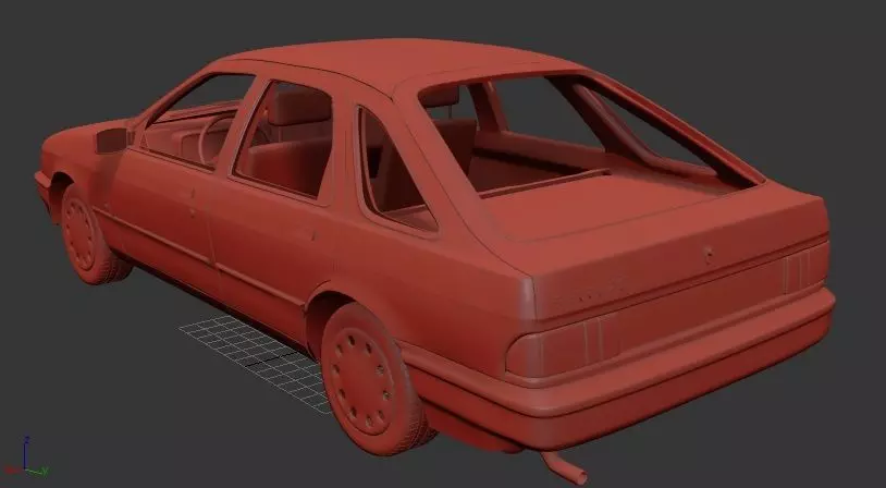 F Sierra hatchback 5door 1984 3D print model_2
