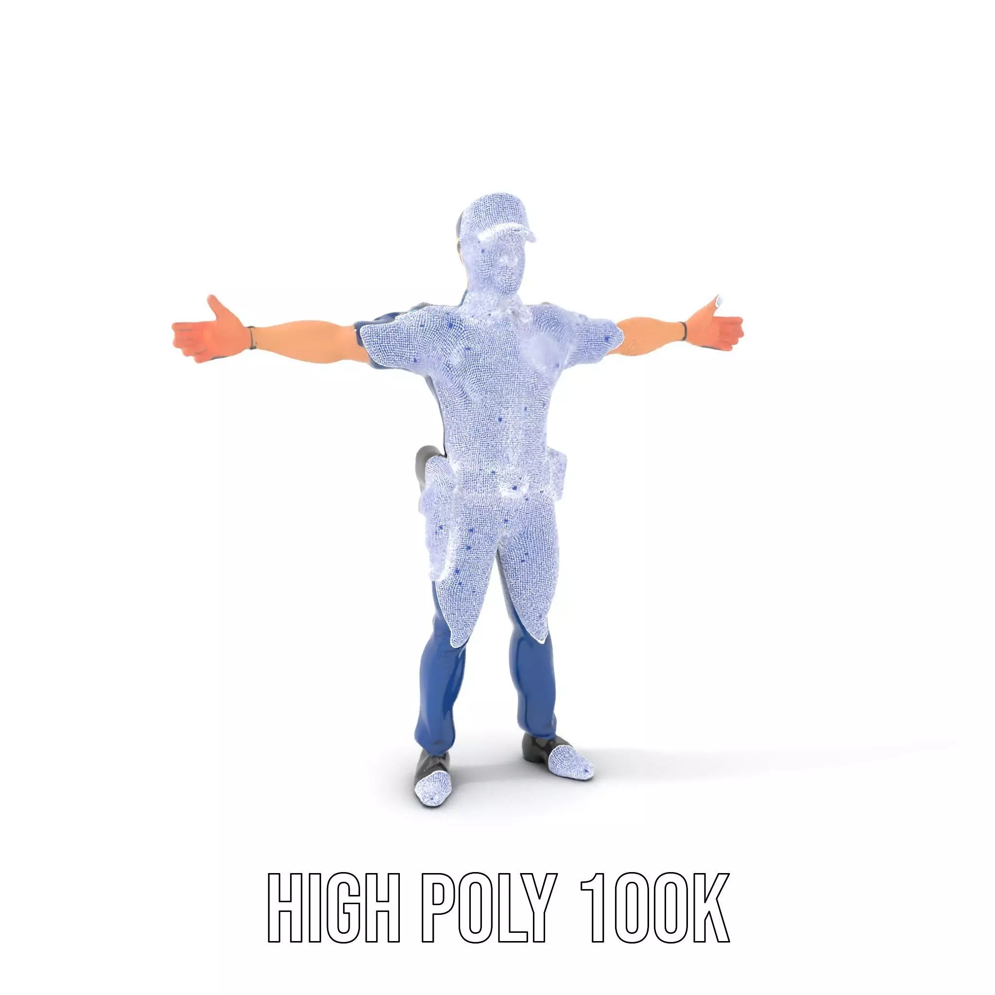 Police Officer Character Model Pack Low-poly 3D model_4