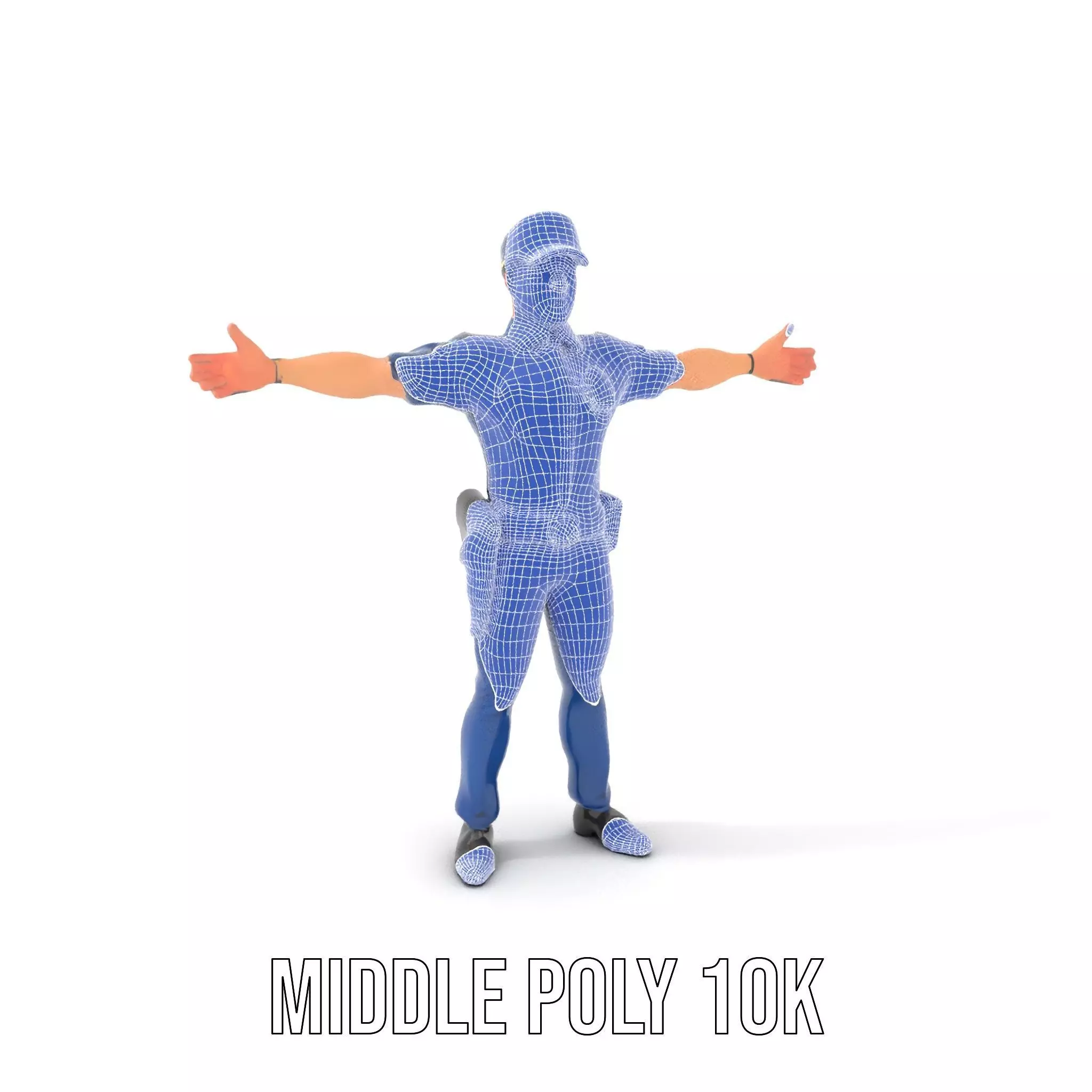 Police Officer Character Model Pack Low-poly 3D model_12