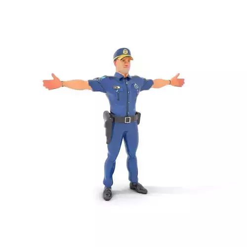 Police Officer Character Model Pack Low-poly 3D model