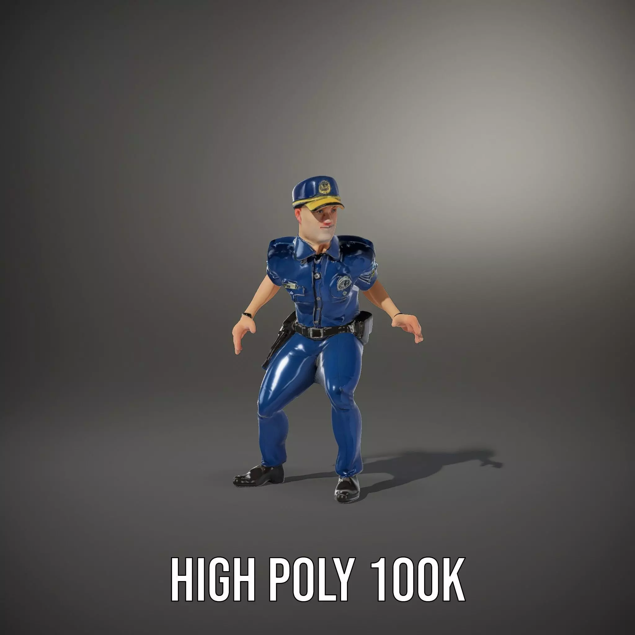 Police Officer Character Model Pack Low-poly 3D model_32