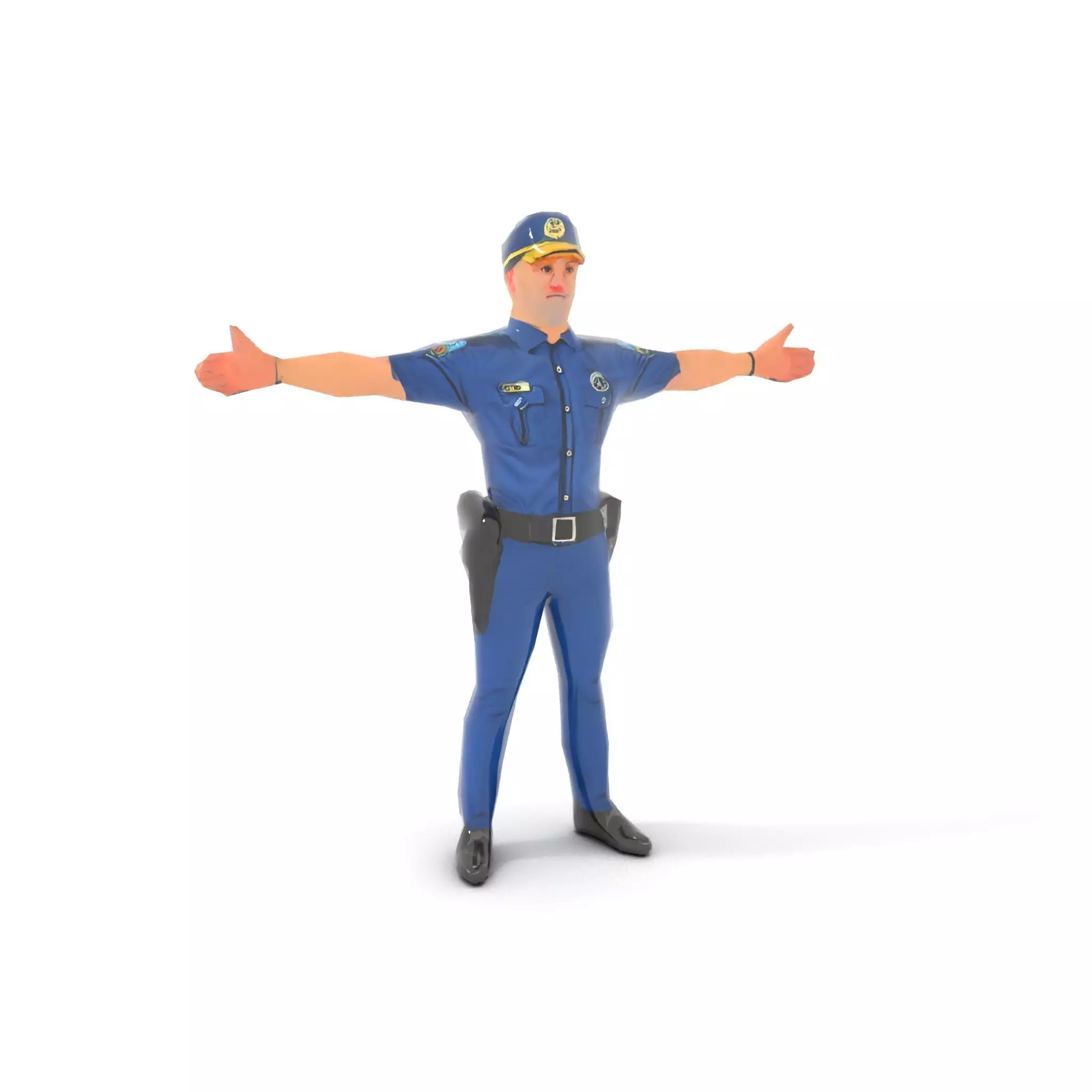 Police Officer Character Model Pack Low-poly 3D model_7