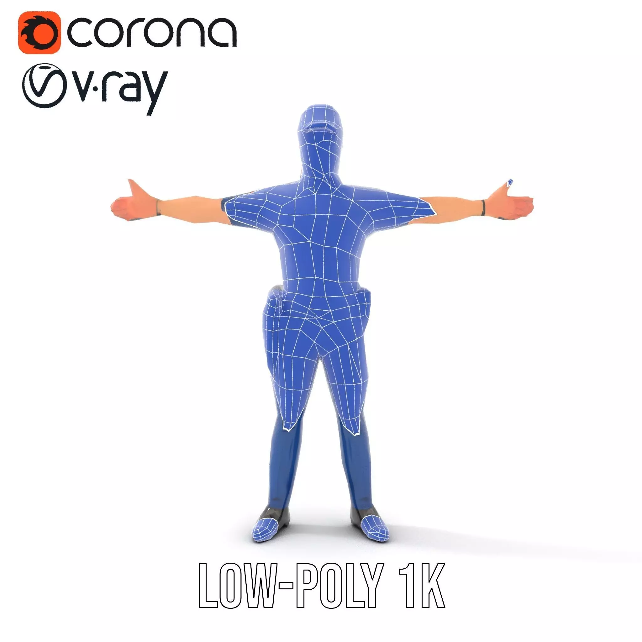 Police Officer Character Model Pack Low-poly 3D model_31