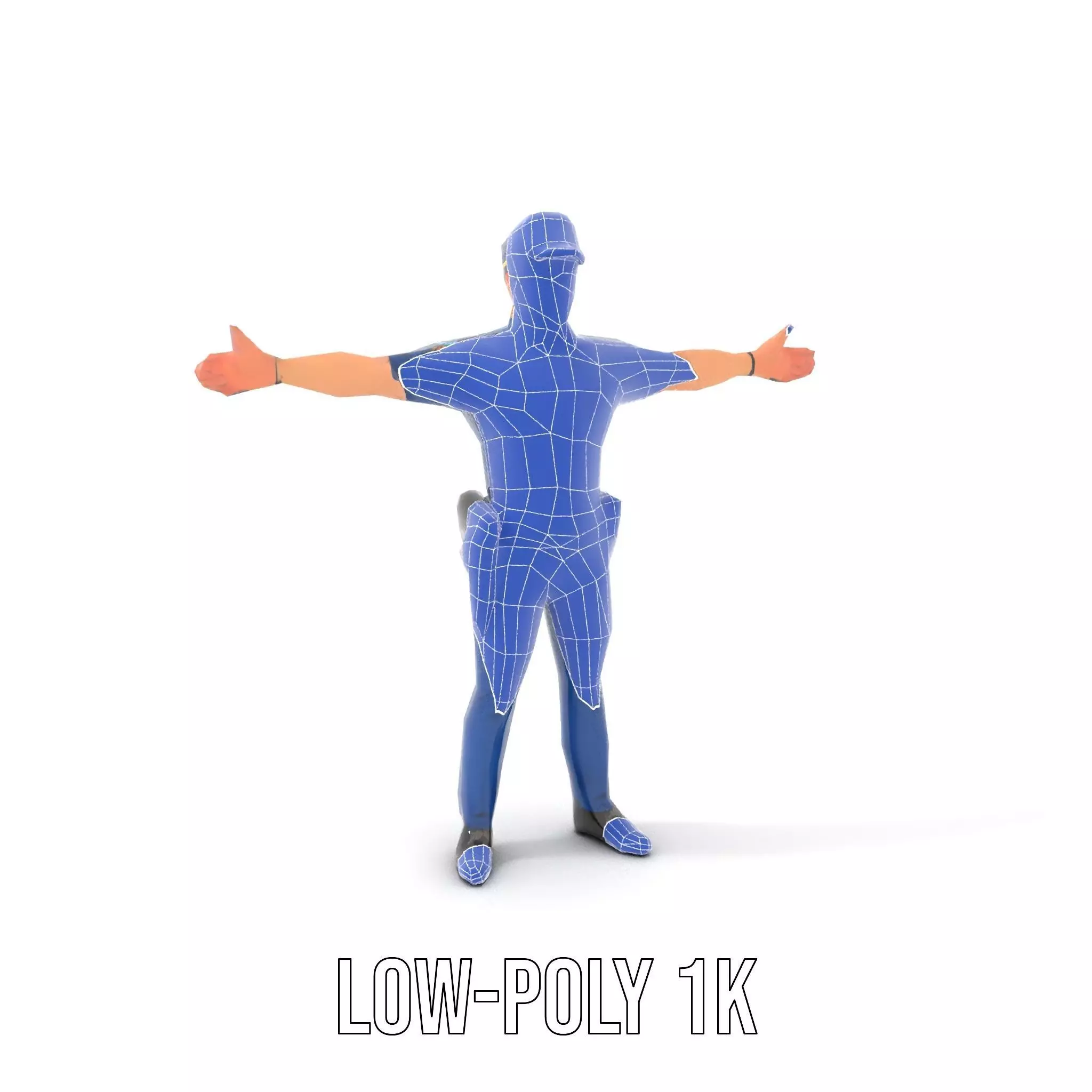 Police Officer Character Model Pack Low-poly 3D model_25