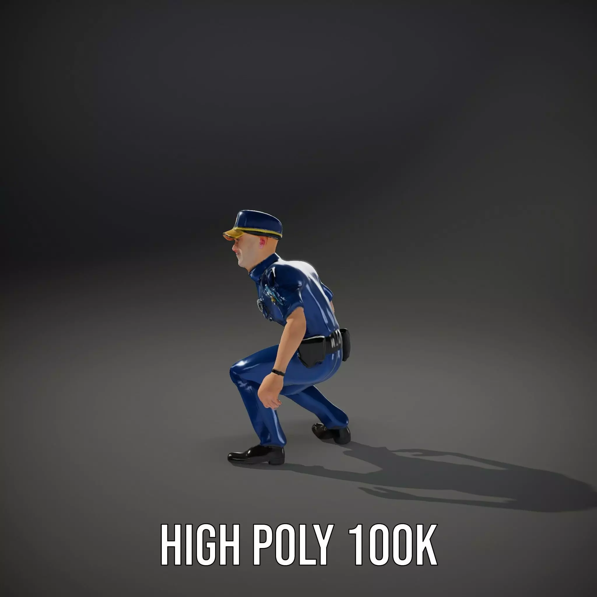 Police Officer Character Model Pack Low-poly 3D model_33
