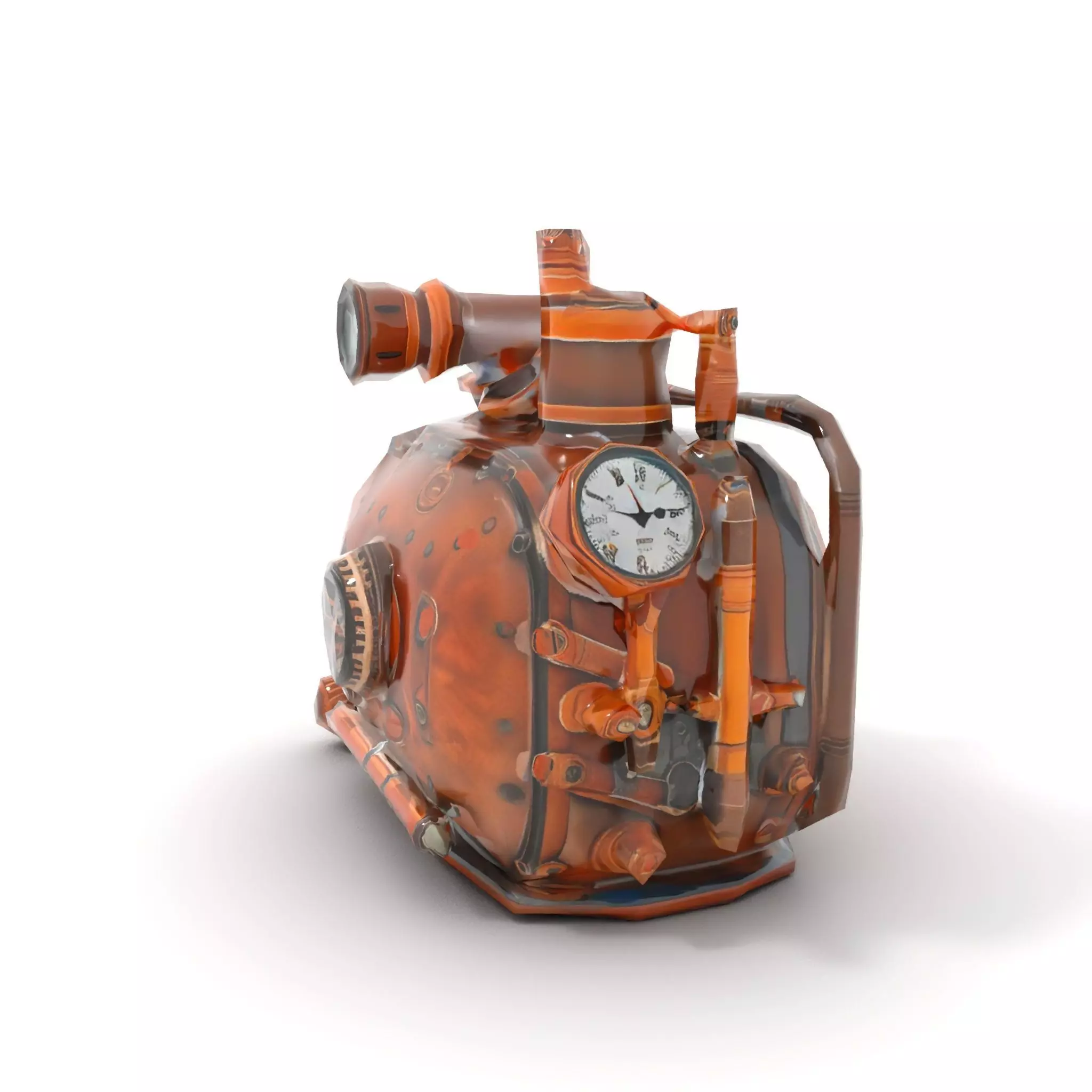 Steampunk Boiler Model Pack with Intricate Details Low-poly 3D model_14