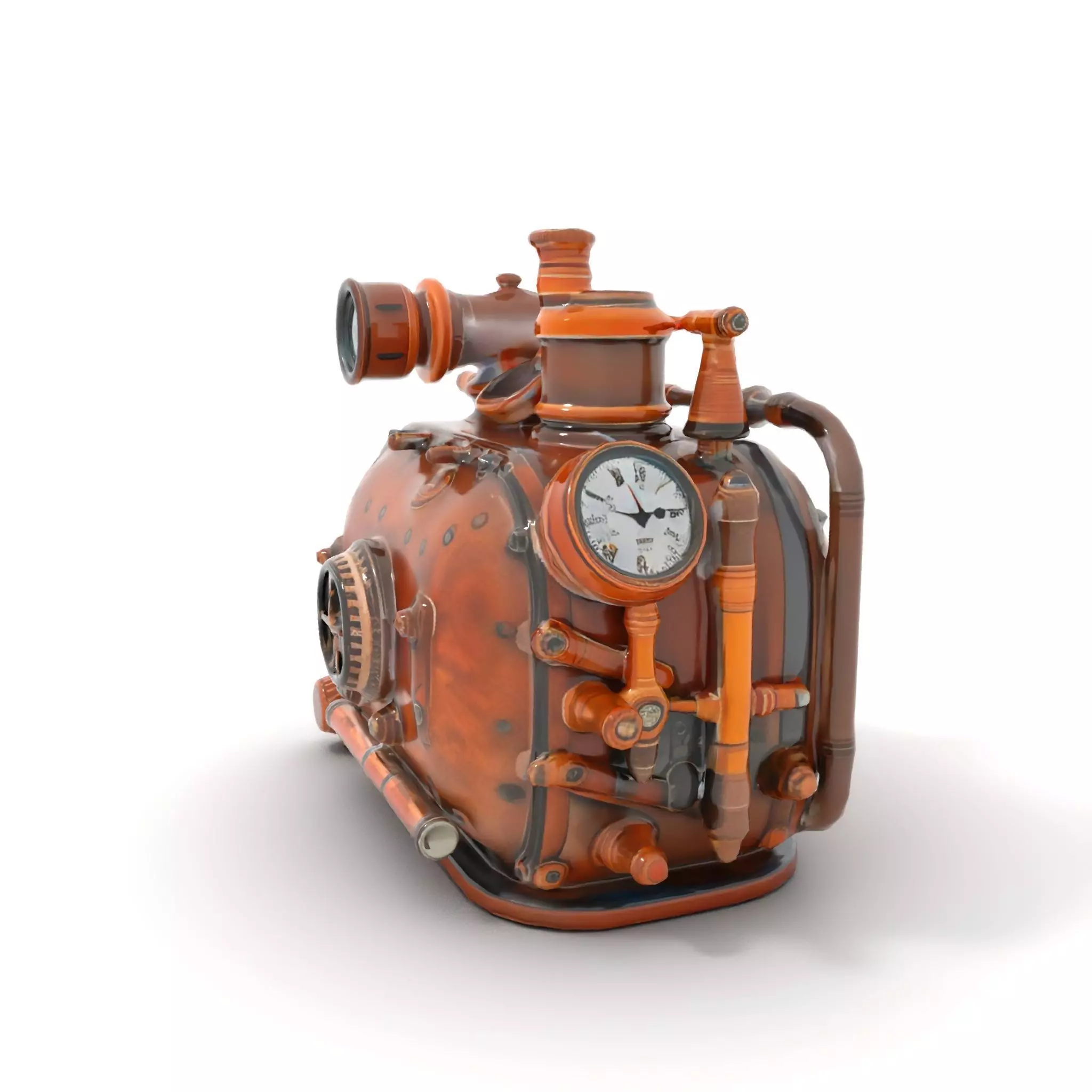 Steampunk Boiler Model Pack with Intricate Details Low-poly 3D model_5