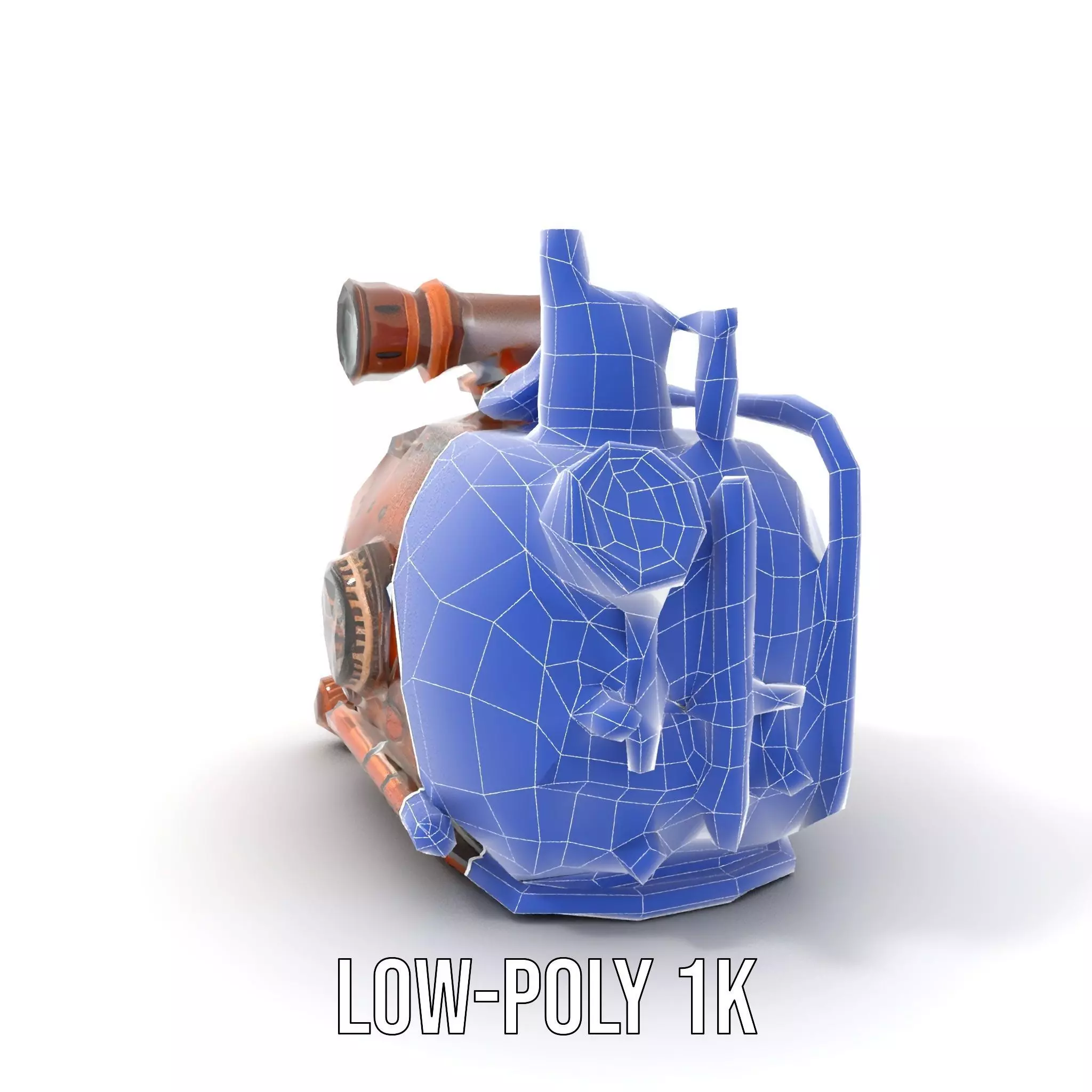 Steampunk Boiler Model Pack with Intricate Details Low-poly 3D model_20