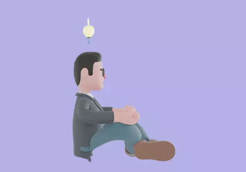Stylized 3D Male Teacher Character-Cartoon Meditation Idea Pose 3D model_5