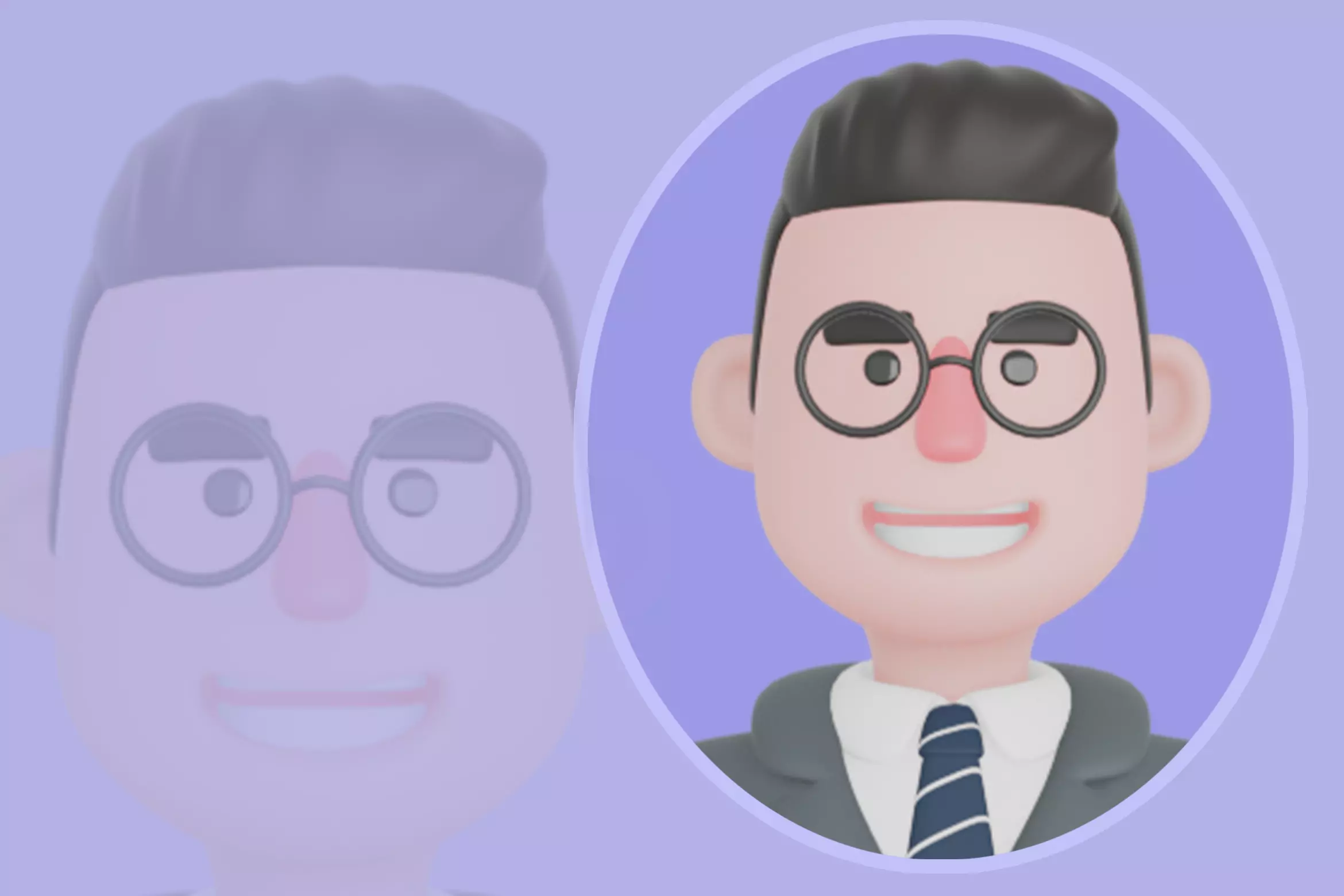 Stylized 3D Male Teacher Character-Cartoon Meditation Idea Pose 3D model_0