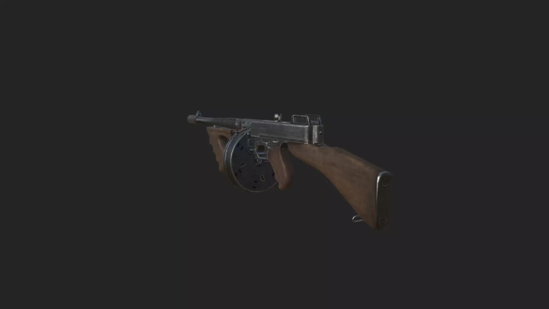 Pistol 3D Model 019 Low-poly 3D model_3