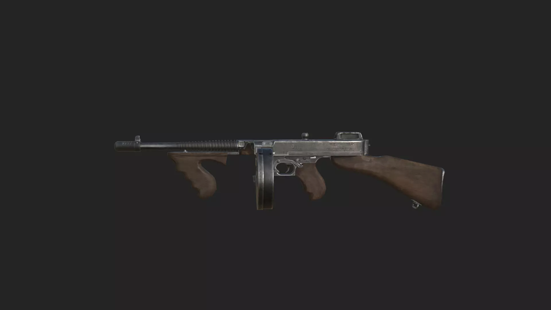 Pistol 3D Model 019 Low-poly 3D model_1