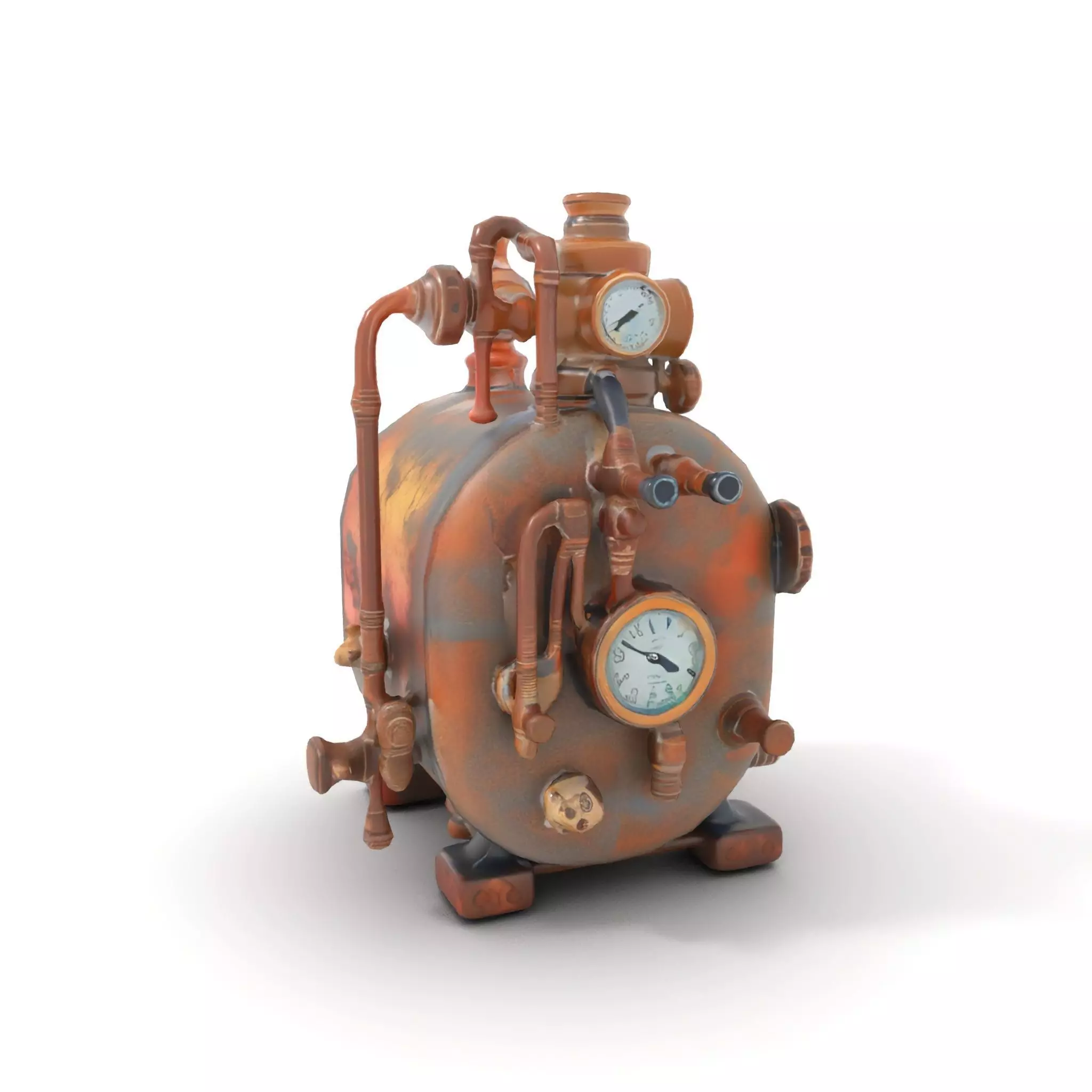 Steampunk Industrial Boiler Model Pack Low-poly 3D model_13