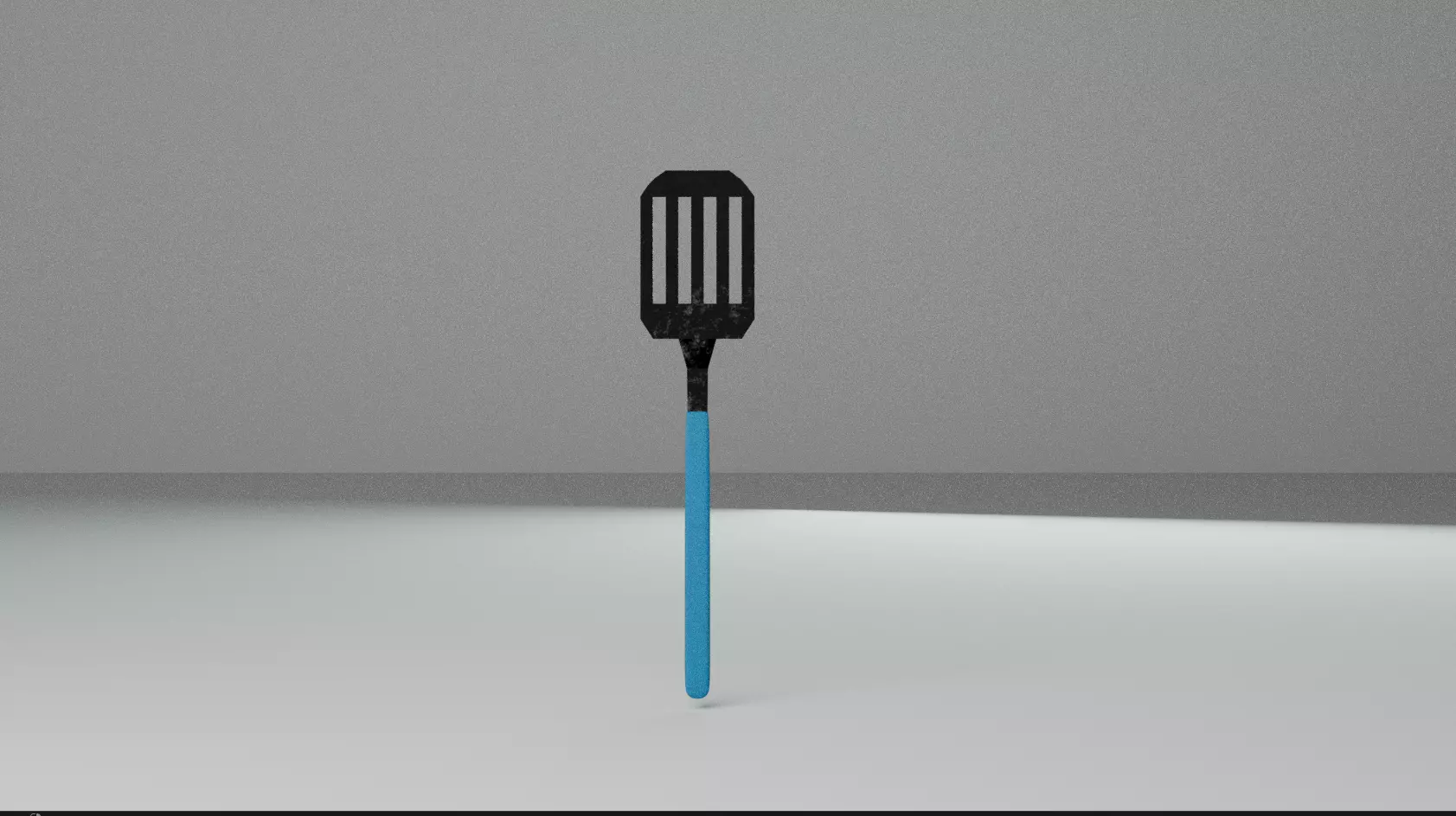 Spatula Low-poly 3D model_0