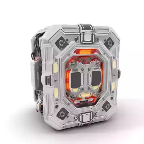 Futuristic Energy Generator Model Pack with LED Lighting