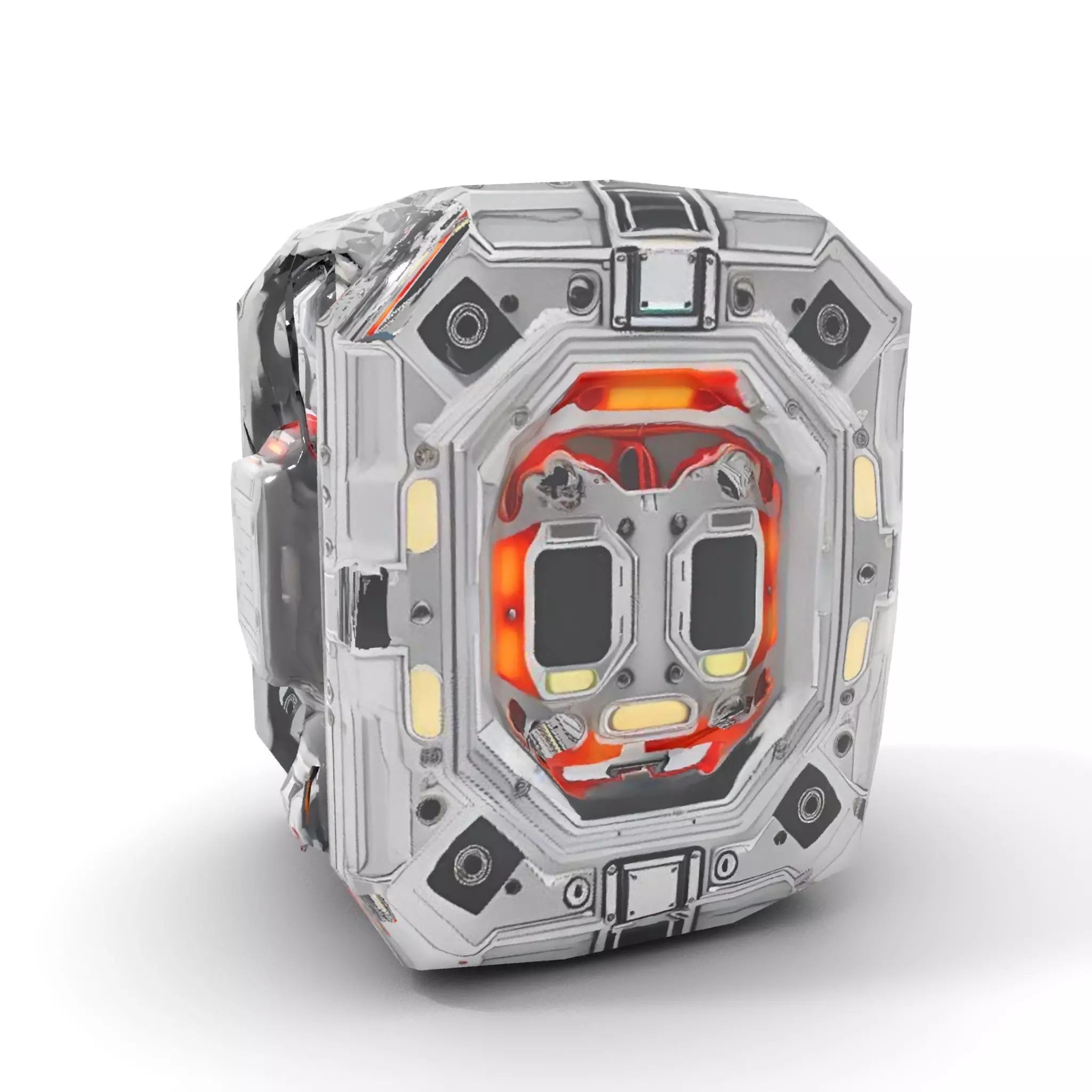 Futuristic Energy Generator Model Pack with LED Lighting Low-poly 3D model_7