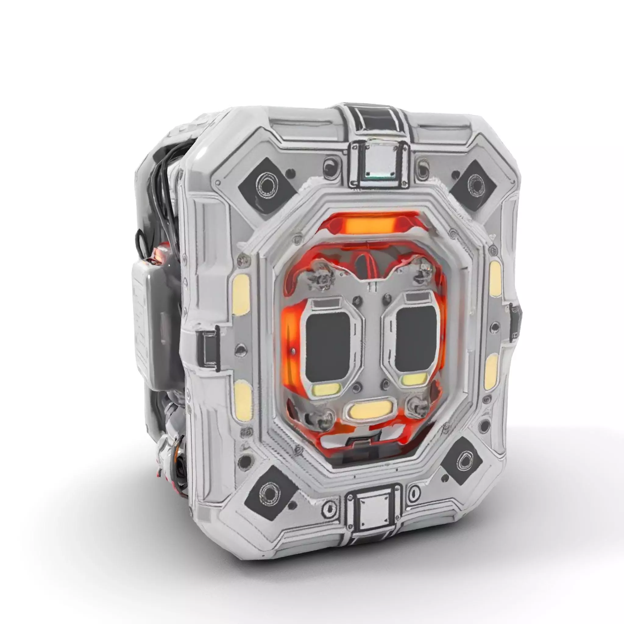 Futuristic Energy Generator Model Pack with LED Lighting Low-poly 3D model_6