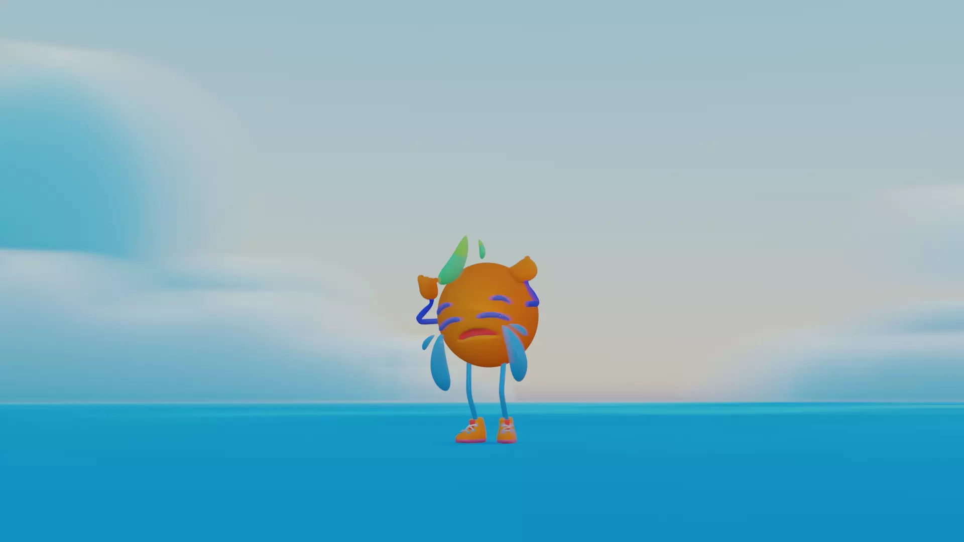 Emoji Crying  Low-poly 3D model_47