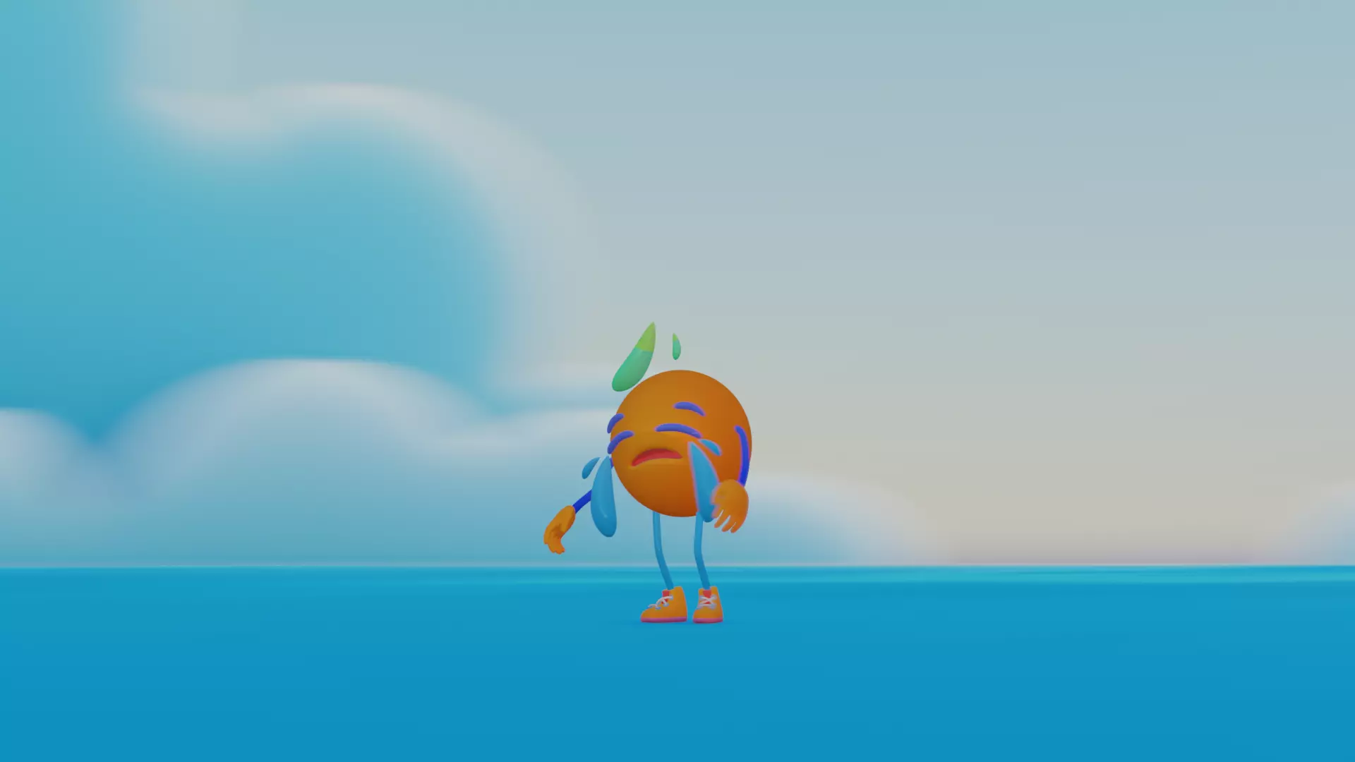 Emoji Crying  Low-poly 3D model_15