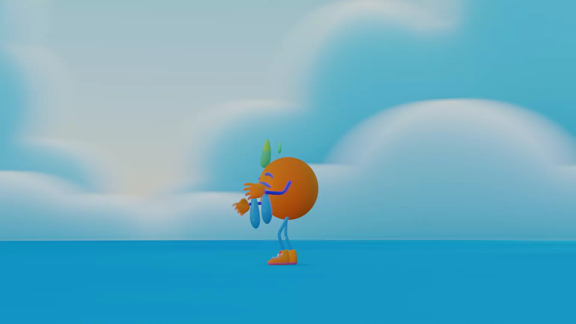 Emoji Crying  Low-poly 3D model_5