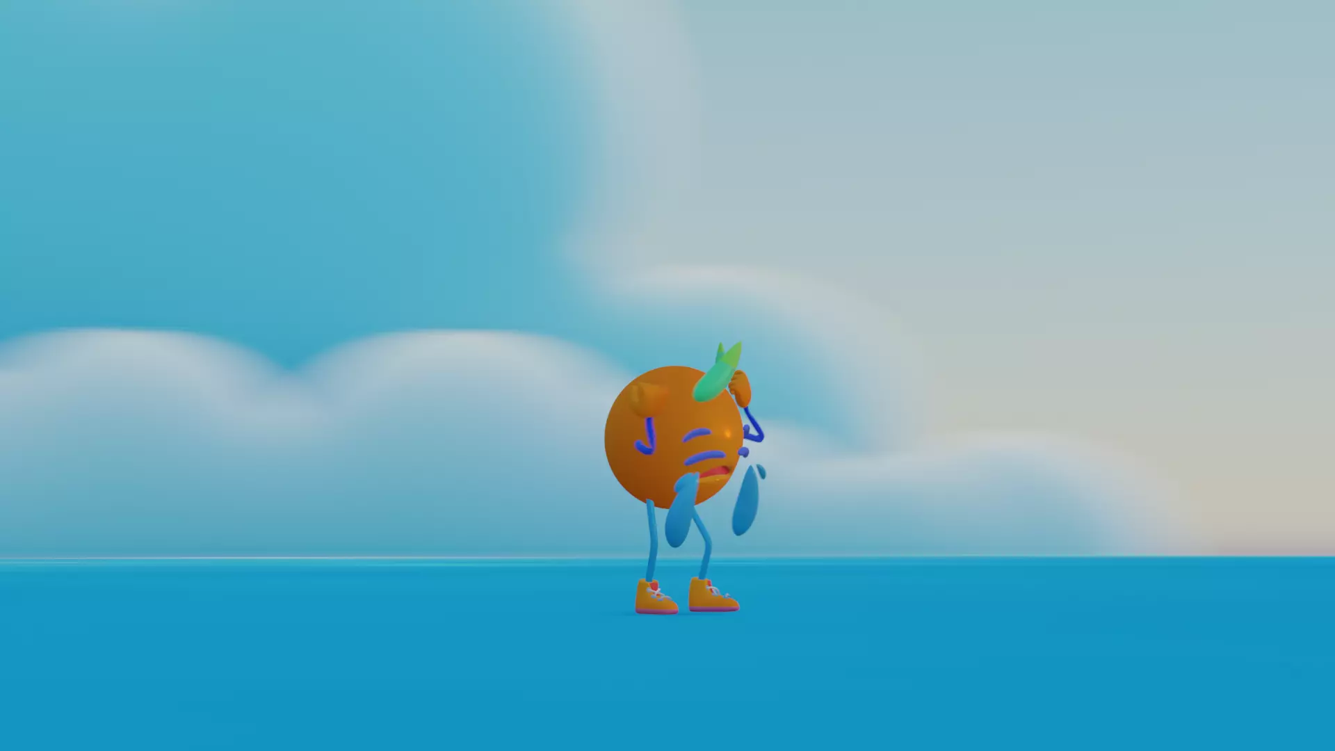 Emoji Crying  Low-poly 3D model_40