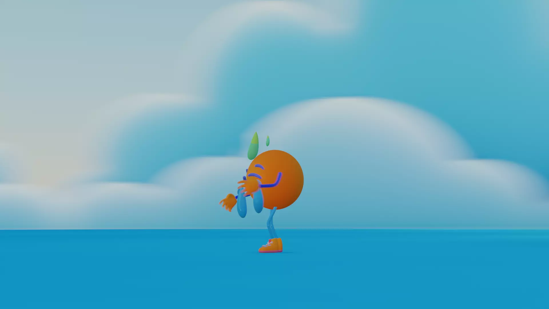 Emoji Crying  Low-poly 3D model_6