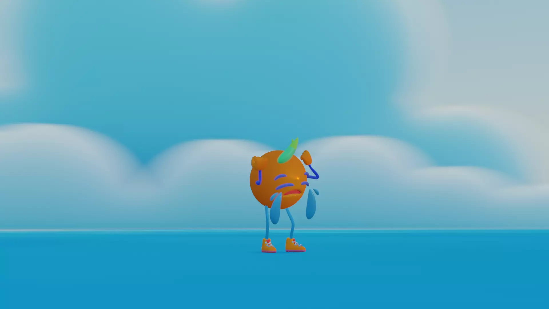 Emoji Crying  Low-poly 3D model_48