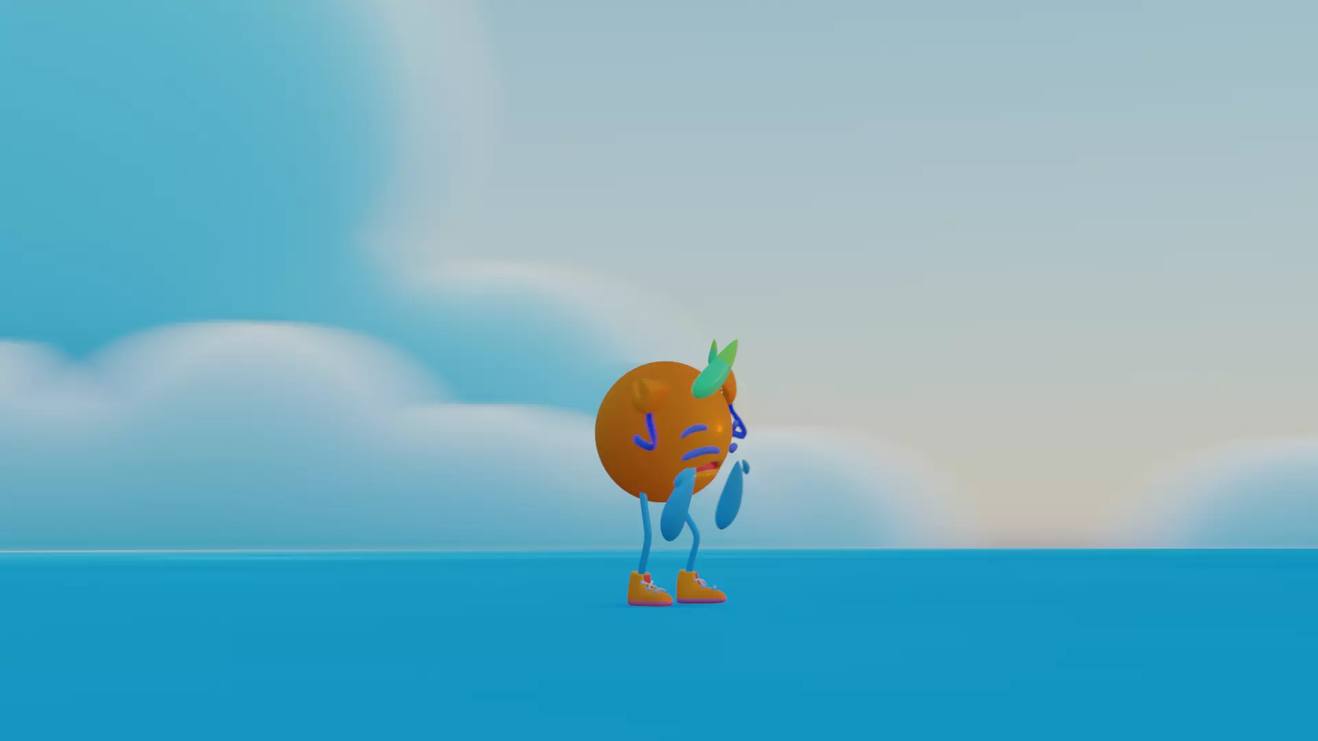 Emoji Crying  Low-poly 3D model_45