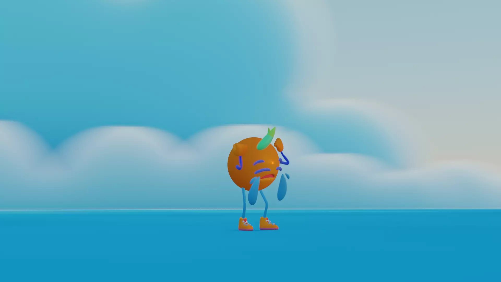 Emoji Crying  Low-poly 3D model_41