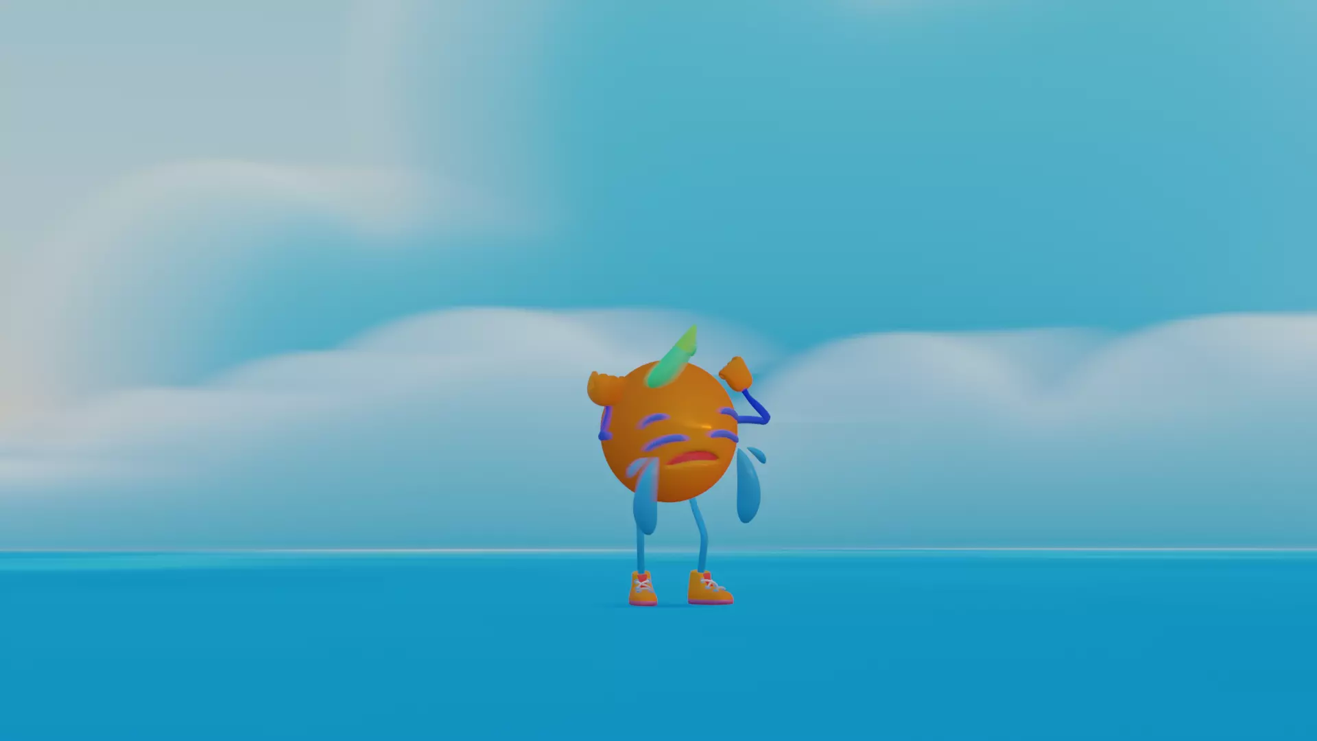 Emoji Crying  Low-poly 3D model_43