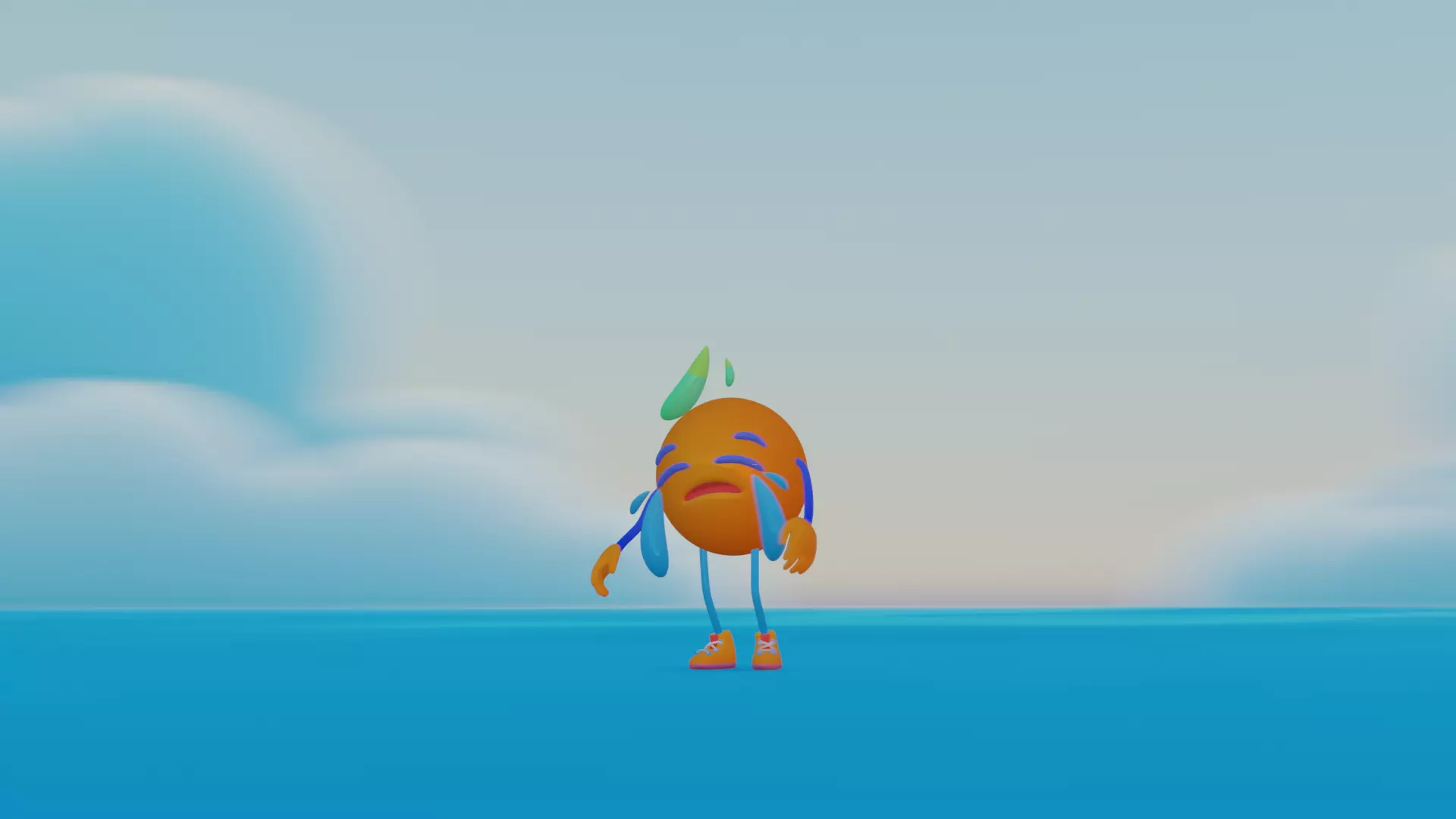 Emoji Crying  Low-poly 3D model_18