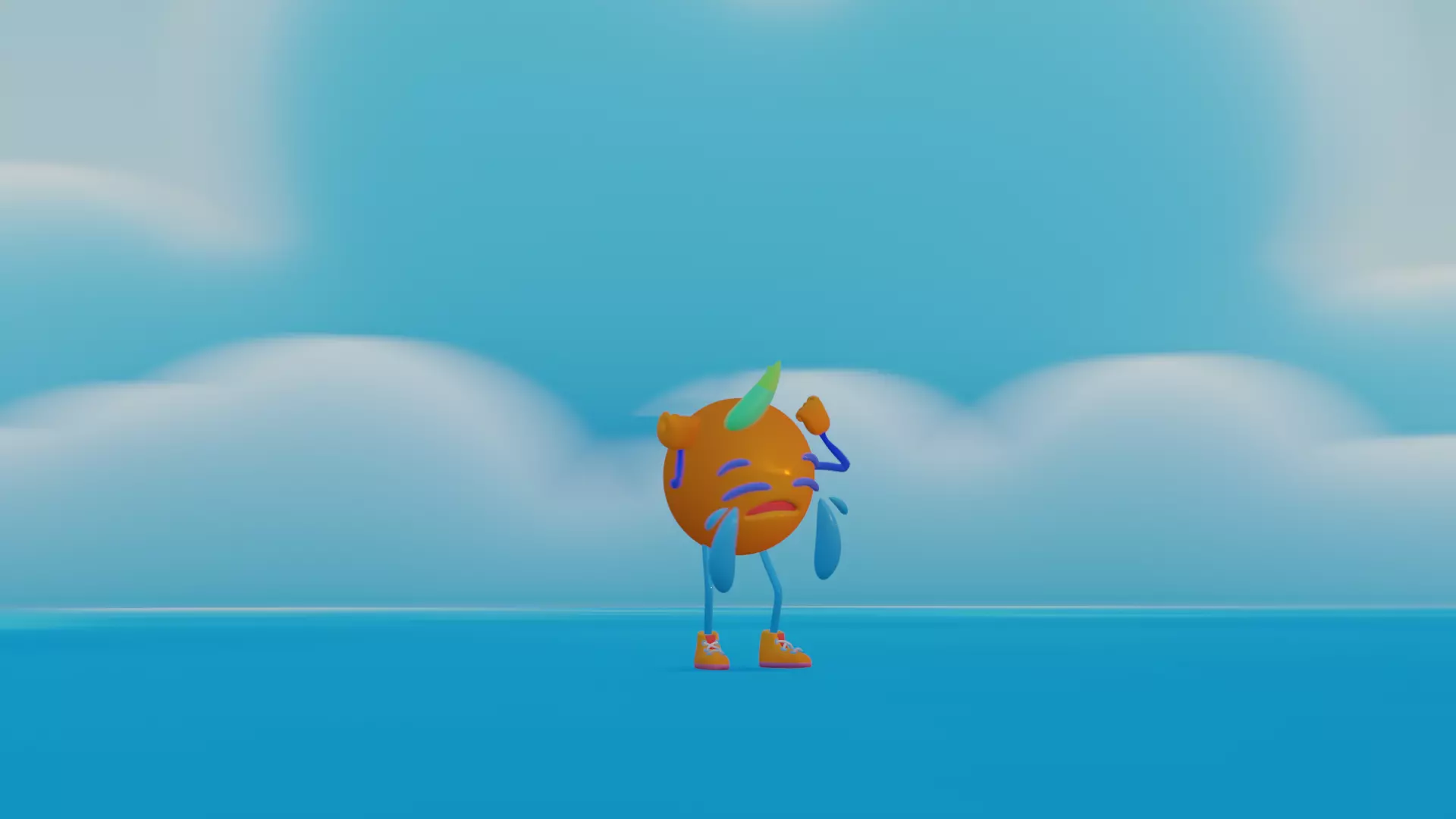 Emoji Crying  Low-poly 3D model_44