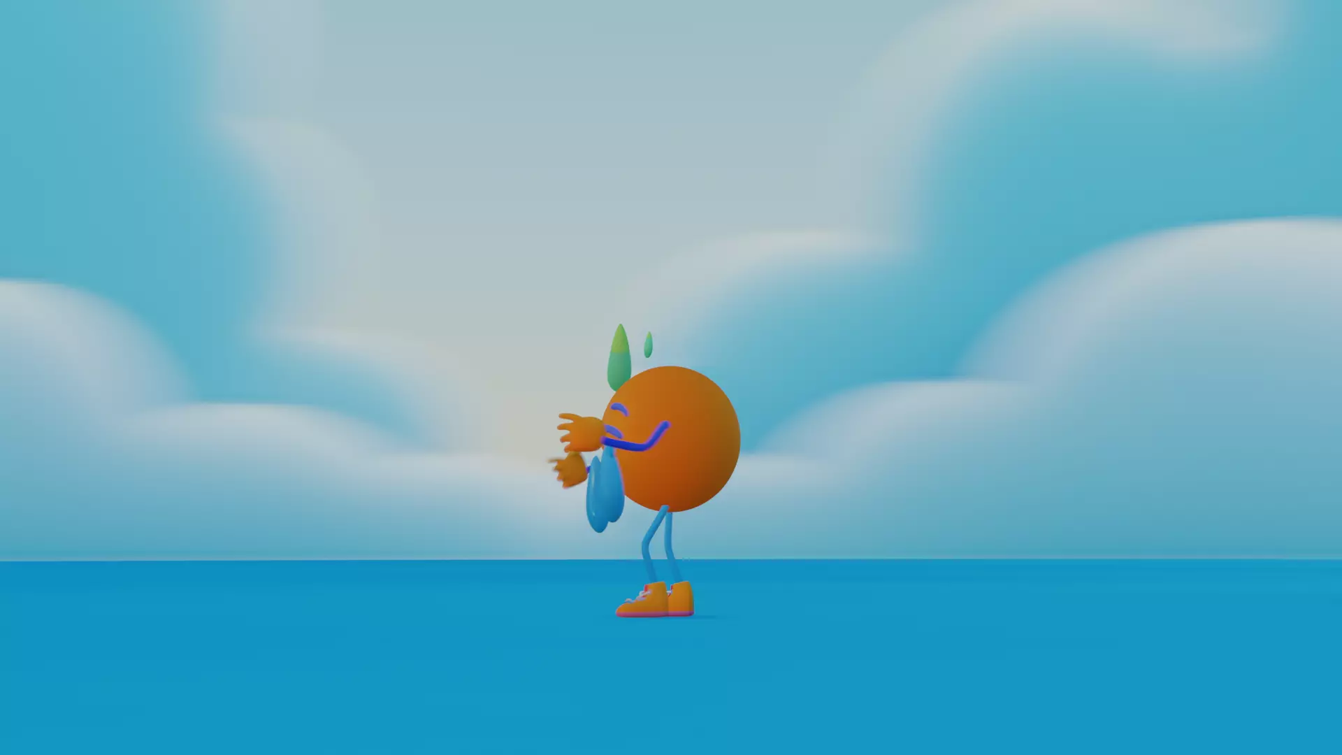 Emoji Crying  Low-poly 3D model_10