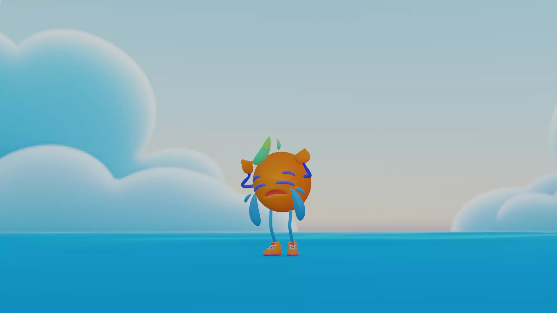 Emoji Crying  Low-poly 3D model_50