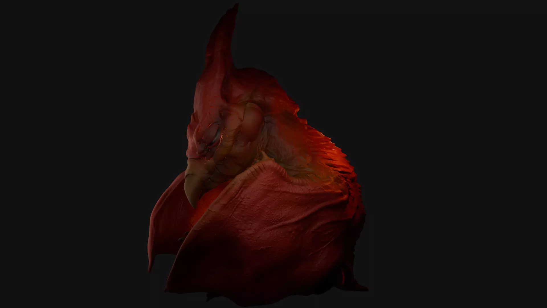 Baby Rodan 3D Model High Detail Monsterverse  3D print model_2