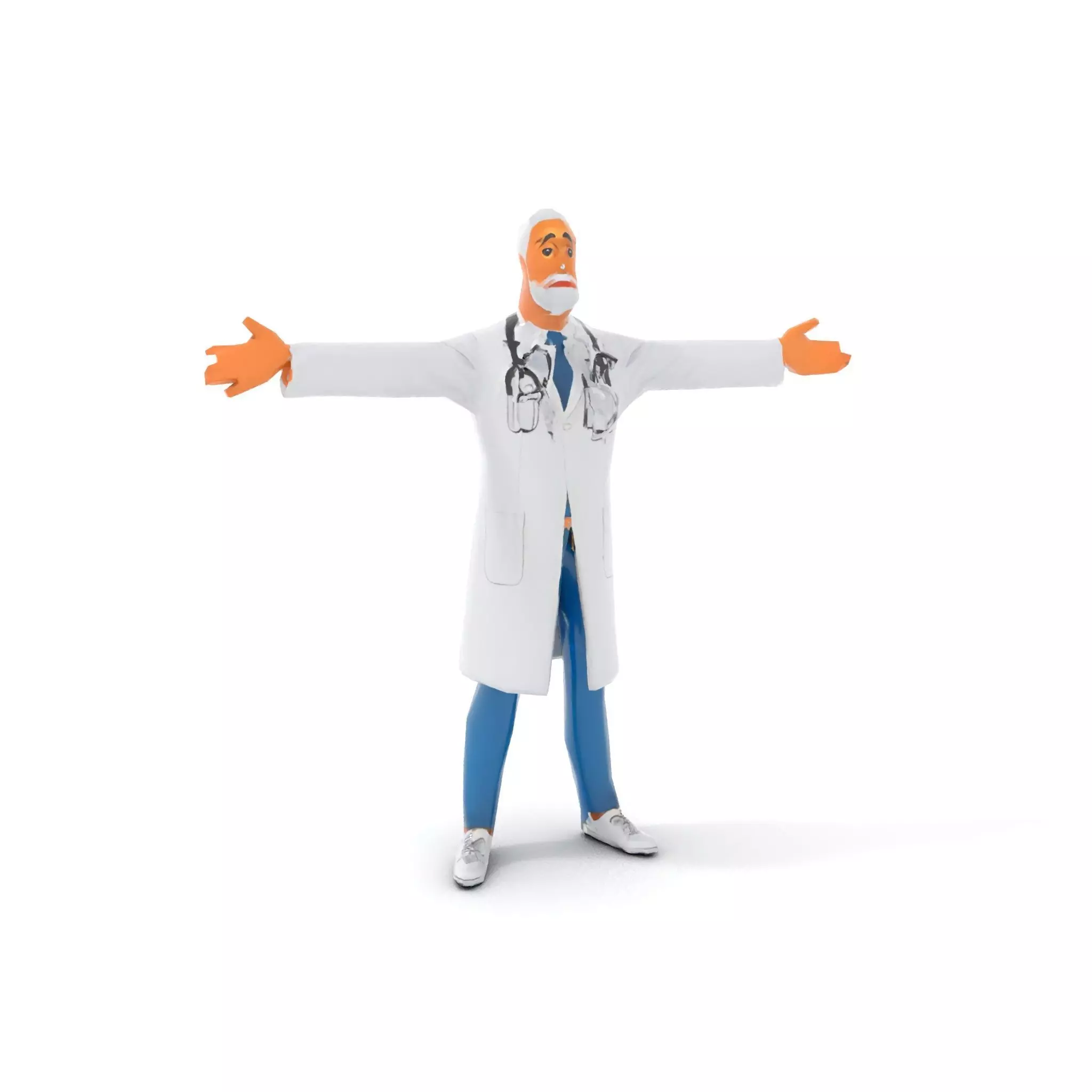 Professional Doctor Character Model Pack Low-poly 3D model_25