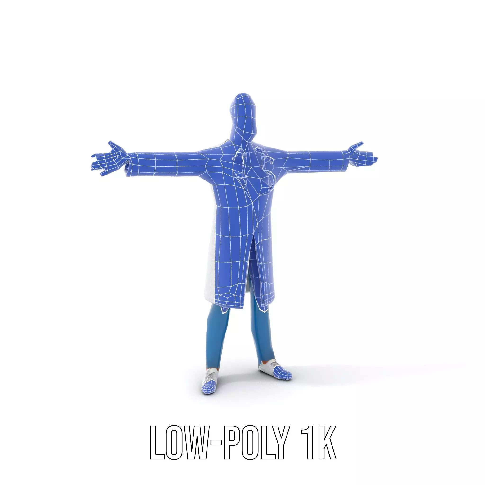 Professional Doctor Character Model Pack Low-poly 3D model_16