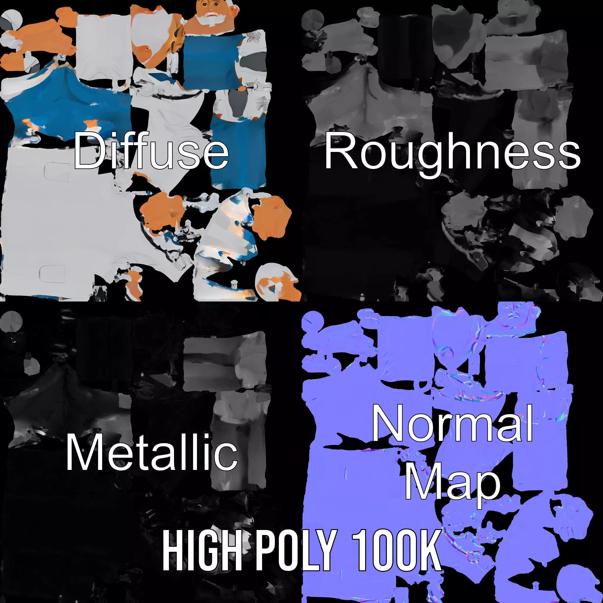 Professional Doctor Character Model Pack Low-poly 3D model_3