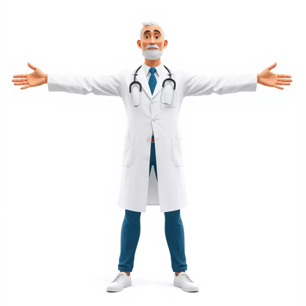 Professional Doctor Character Model Pack Low-poly 3D model_2