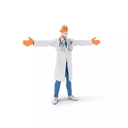 Professional Doctor Character Model Pack Low-poly 3D model