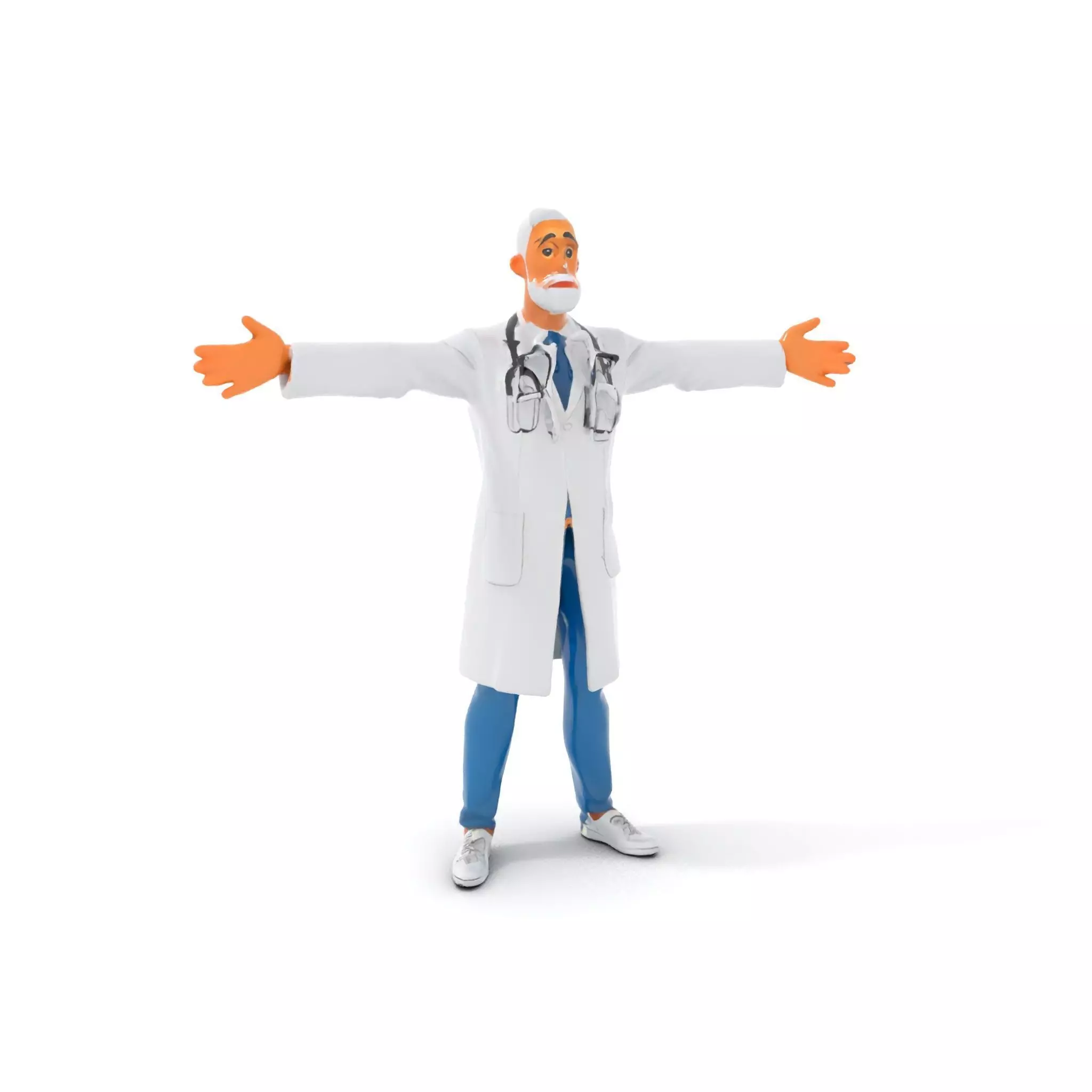 Professional Doctor Character Model Pack Low-poly 3D model_0